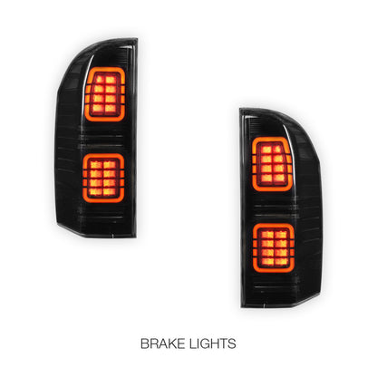 Nissan Patrol GU (2005 - 2016) Full Smoked Sequential LED Tail Lights LH + RH