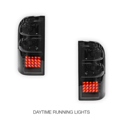Nissan Patrol GU (1997 - 2004) Full Smoked LED Tail Lights LH + RH