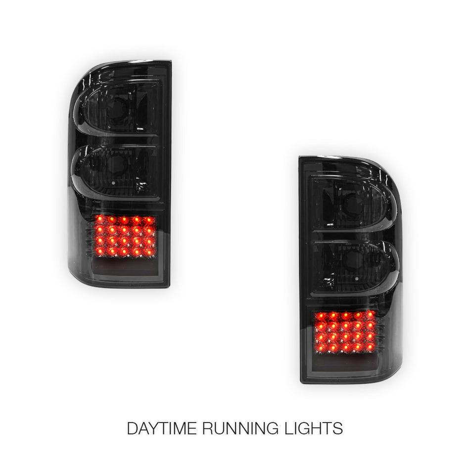 Nissan Patrol GU (1997 - 2004) Full Smoked LED Tail Lights LH + RH
