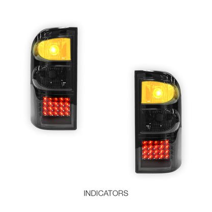 Nissan Patrol GU (1997 - 2004) Full Smoked LED Tail Lights LH + RH
