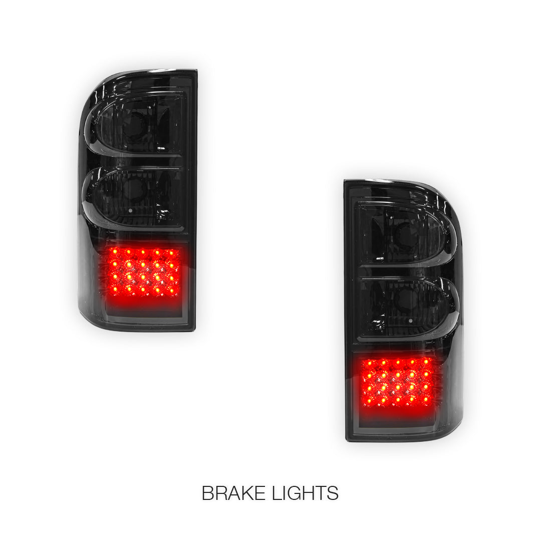 Nissan Patrol GU (1997 - 2004) Full Smoked LED Tail Lights LH + RH