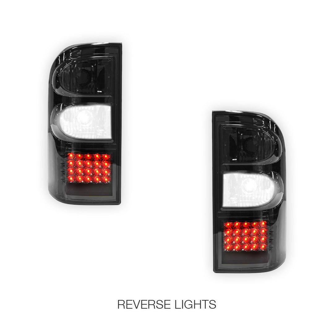 Nissan Patrol GU (1997 - 2004) Full Smoked LED Tail Lights LH + RH