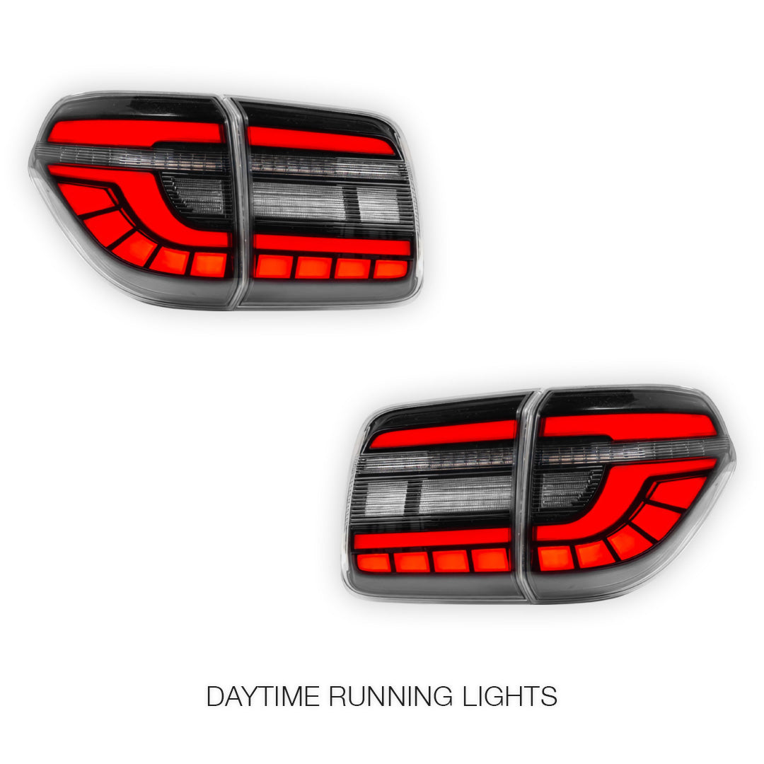 Nissan Patrol Y62 (2012 - 2019) Smoked Sequential Full LED Tail Lights LH + RH