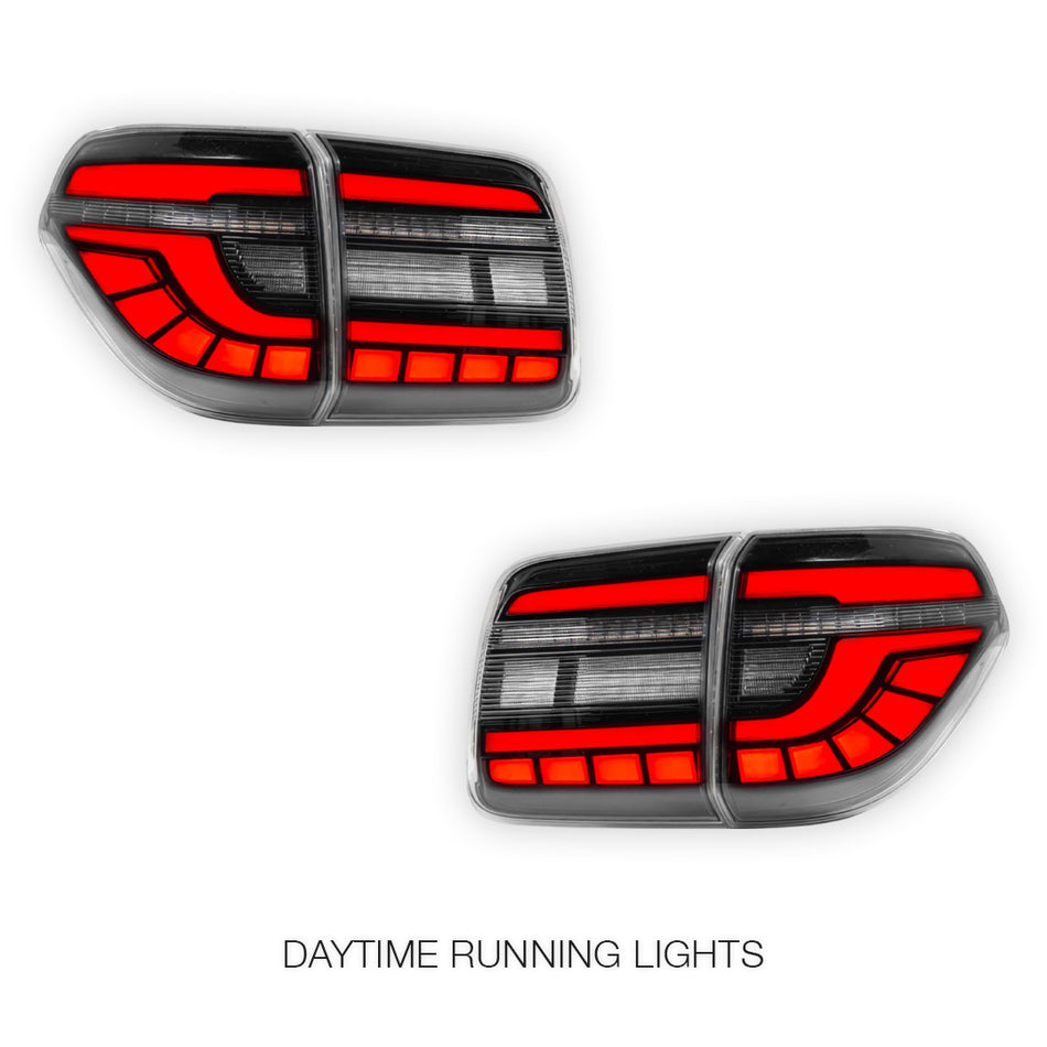 Nissan Patrol Y62 (2012 - 2019) Smoked Sequential Full LED Tail Lights LH + RH