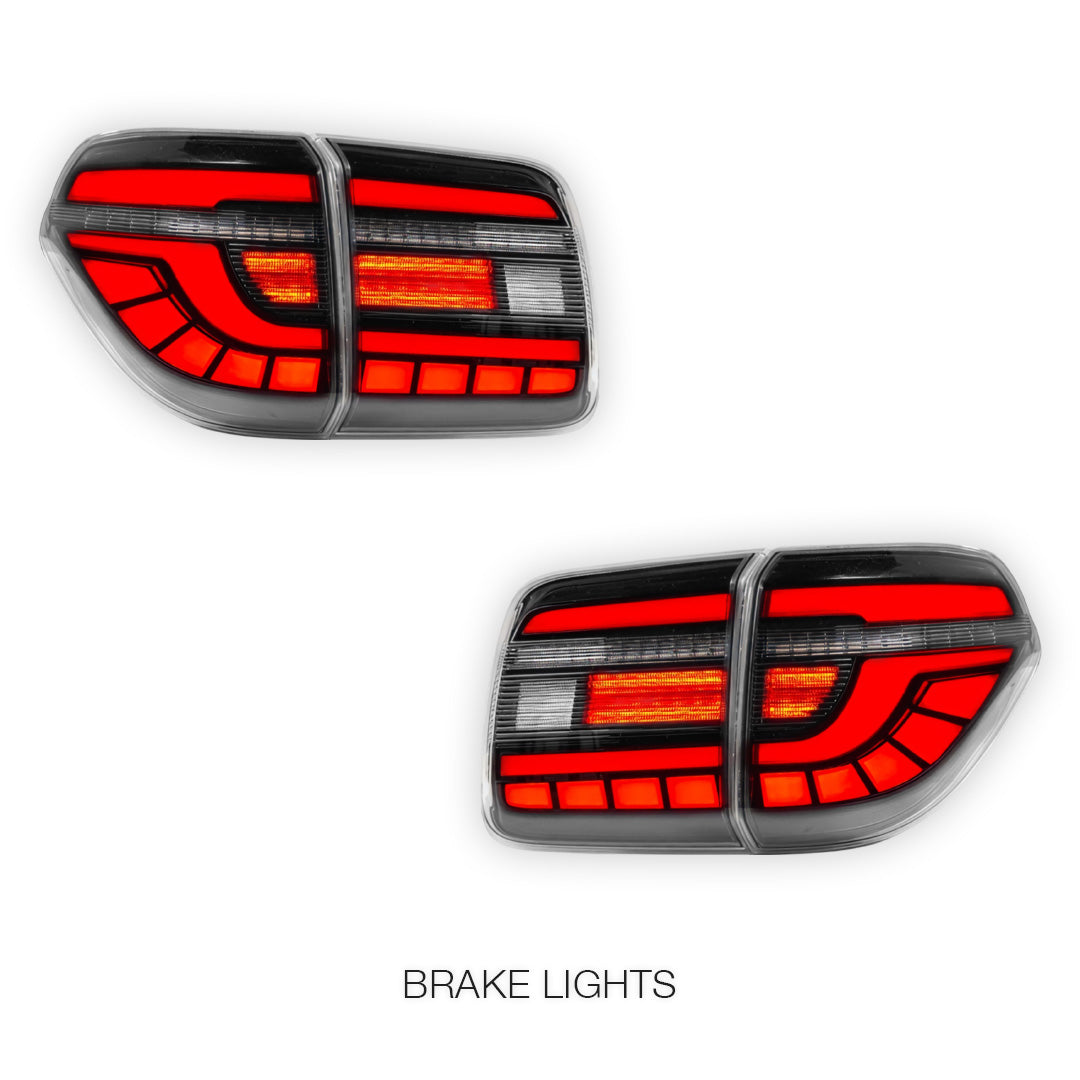 Nissan Patrol Y62 (2012 - 2019) Smoked Sequential Full LED Tail Lights LH + RH