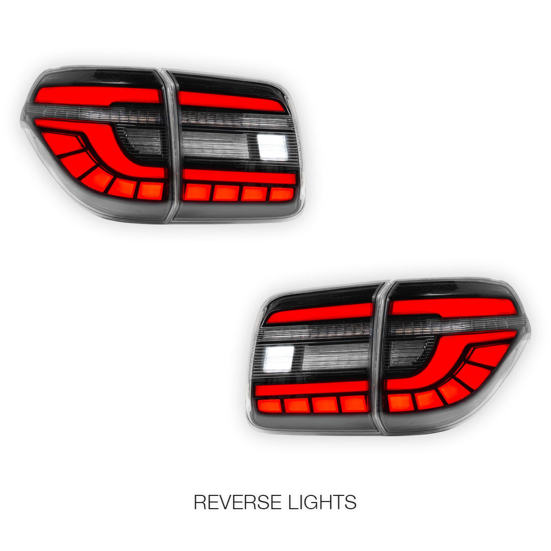 Nissan Patrol Y62 (2012 - 2019) Smoked Sequential Full LED Tail Lights LH + RH