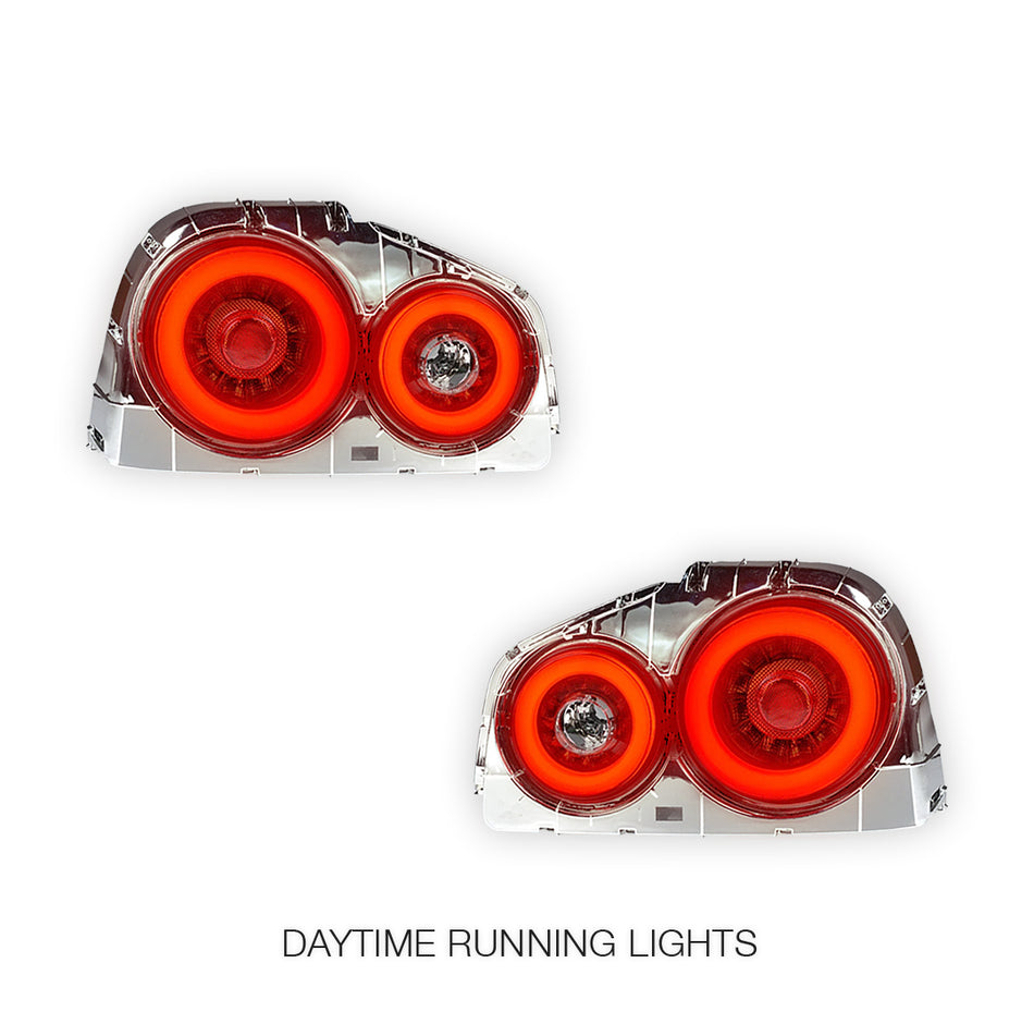 Nissan Skyline R34 (1998 - 2002) GTR Style 3D LED Stripe Tail Lights LH + RH