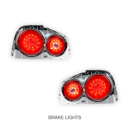Nissan Skyline R34 (1998 - 2002) GTR Style 3D LED Stripe Tail Lights LH + RH