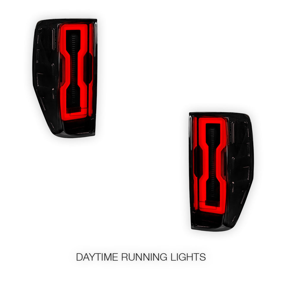 Ford Ranger PX MK1 / MK2 / MK3 (2011 - 2021) Smoked Sequential Full 3D LED Stripe Bar Tail Lights LH + RH