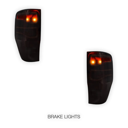 Ford Ranger PX MK1 / MK2 / MK3 (2011 - 2021) Smoked Red 3D LED Stripe Bar Tail Lights LH + RH