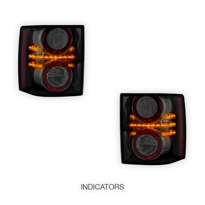 Land Rover Range Rover L322 (2007 - 2012) Black LED Tail Lights LH + RH