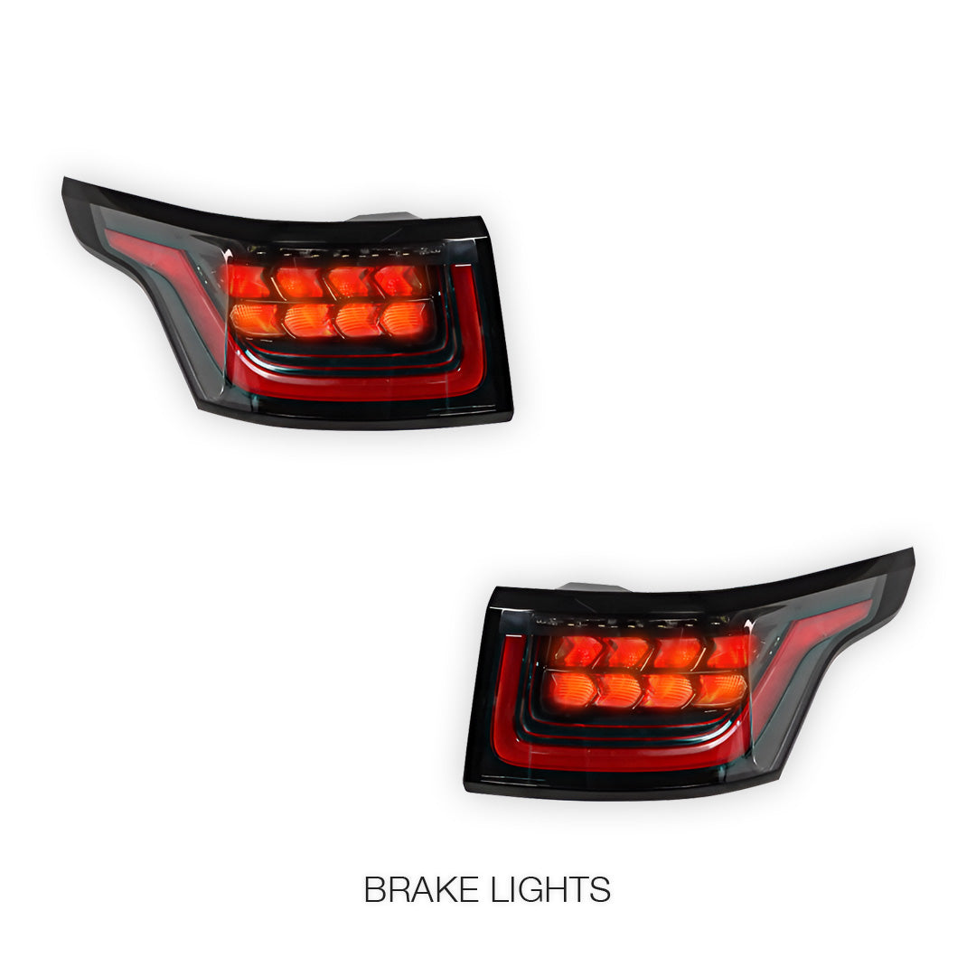 Land Rover Range Rover Sport L494 (2013 - 2022) MY18 SVR Style Sequential Full LED Tail Lights LH + RH