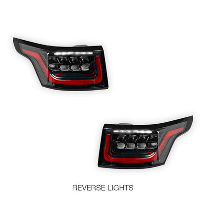 Land Rover Range Rover Sport L494 (2013 - 2022) MY18 SVR Style Sequential Full LED Tail Lights LH + RH