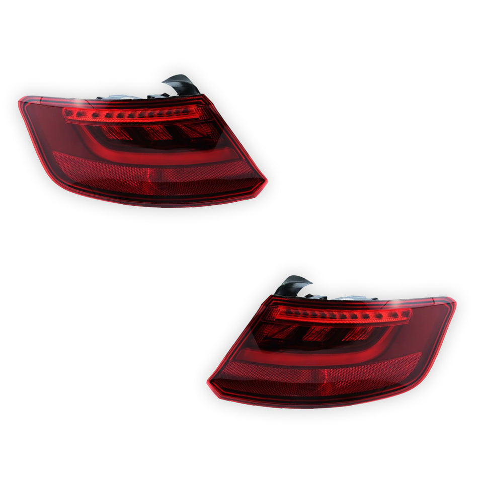 Audi A3 8V (2013 - 2016) Genuine Black Red LED Tail Lights LH + RH