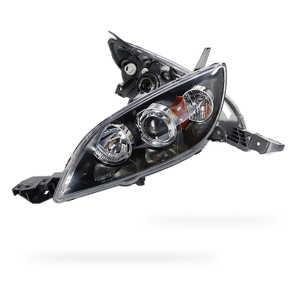Mazda 3 BK 5-Door Hatch (2003 - 2009) Black Headlights LH + RH