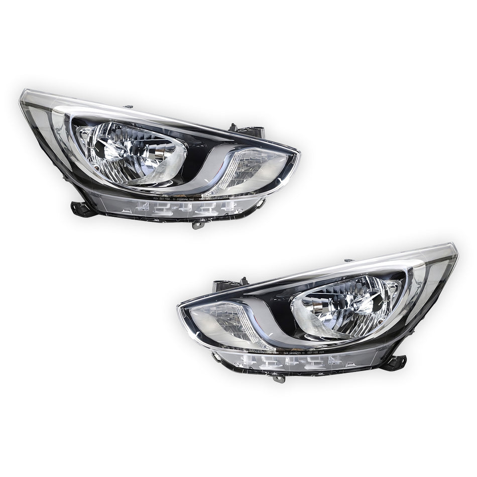 Hyundai Accent RB Series 1 (2011 - 2014) Headlights LH + RH