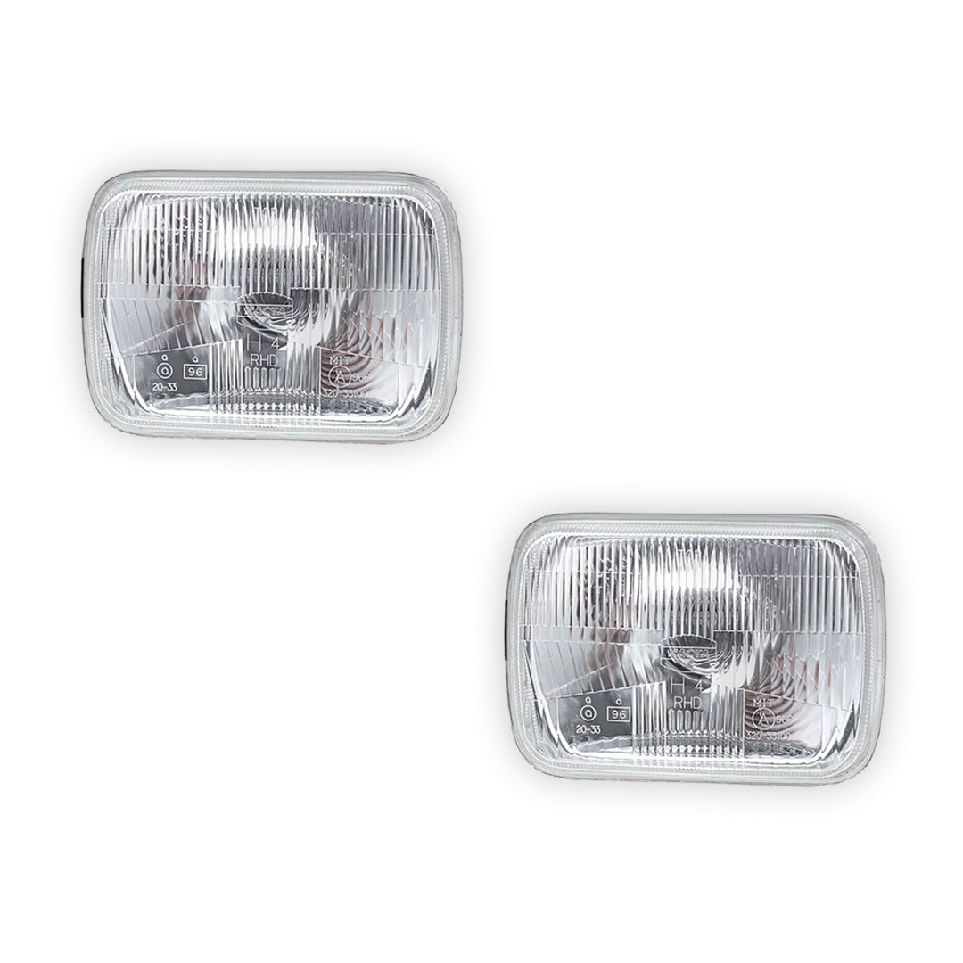 Mitsubishi L300 Express SF / SG / SH / SJ (1986 - 1994) Headlights with H4 Globe Glass Lens LH + RH