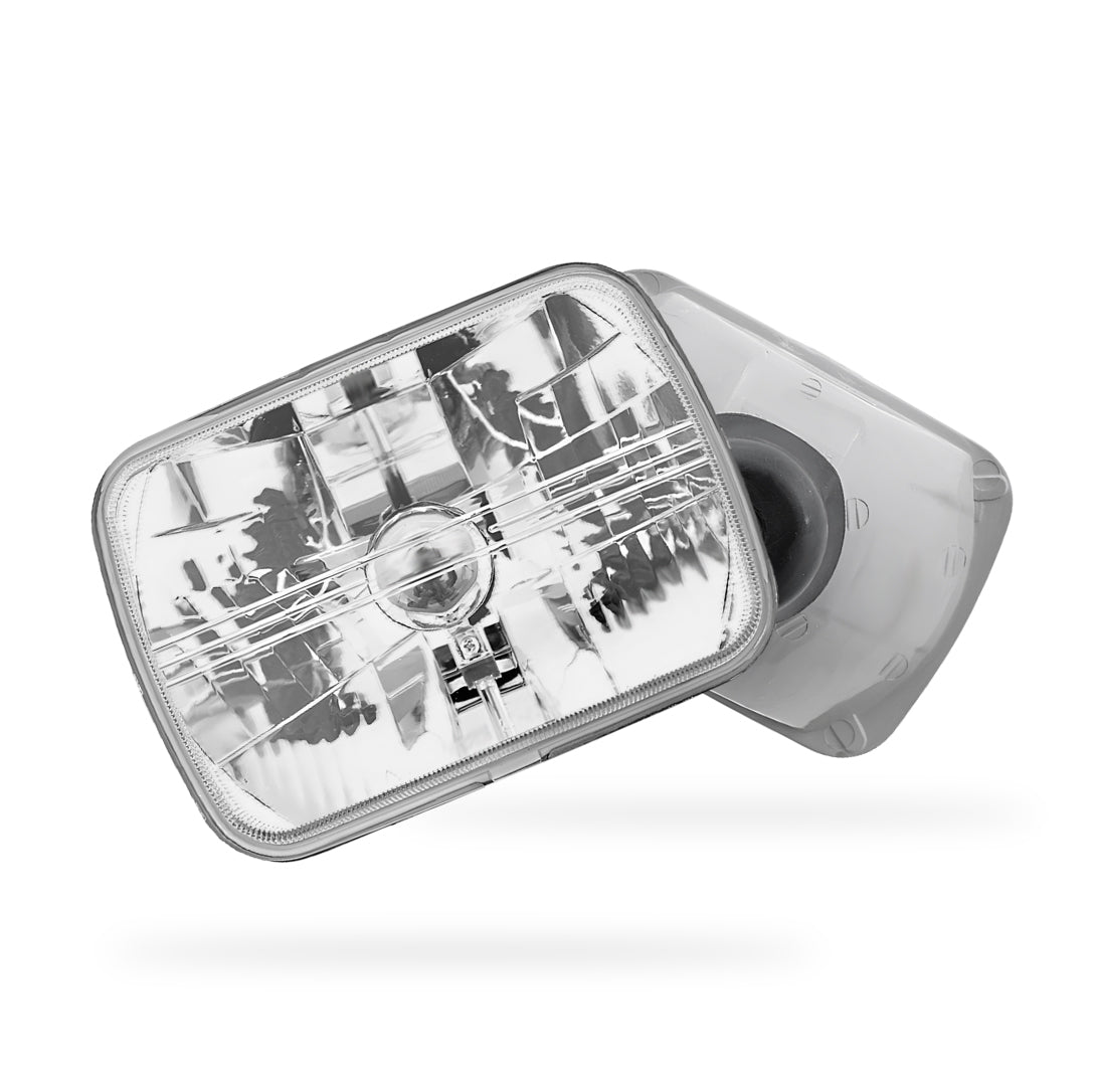 Nissan Pathfinder D21 (1986 - 1988) Headlights with H4 Globe Glass Lens LH + RH