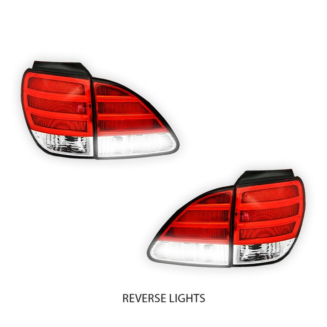 Lexus RX GSU / MCU / MHU (1999 - 2003) Clear Red LED Tail Lights with Garnish LH + RH