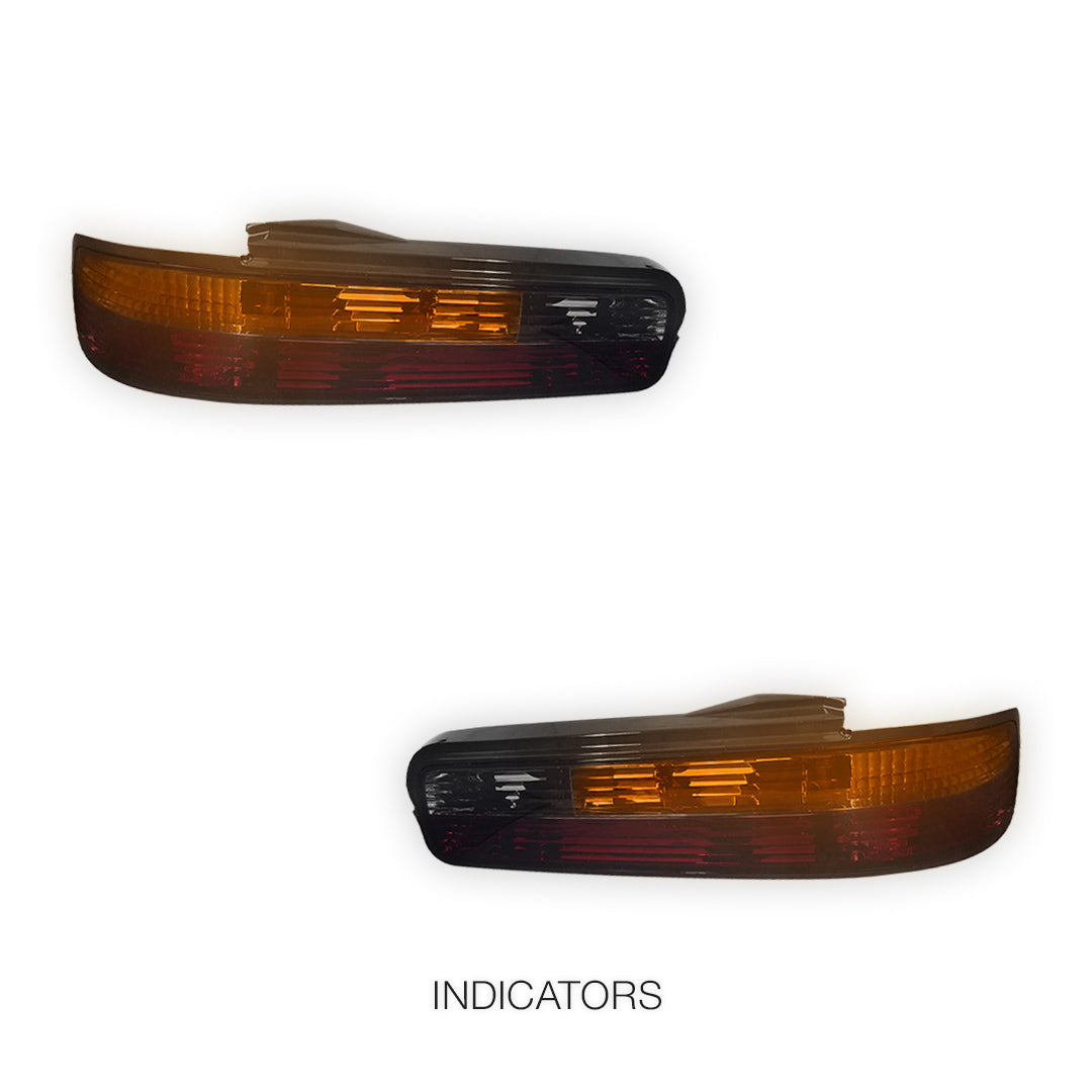 Nissan Silvia S13 (1988 - 1993) JDM Smoked Red Halogen Tail Lights LH + RH