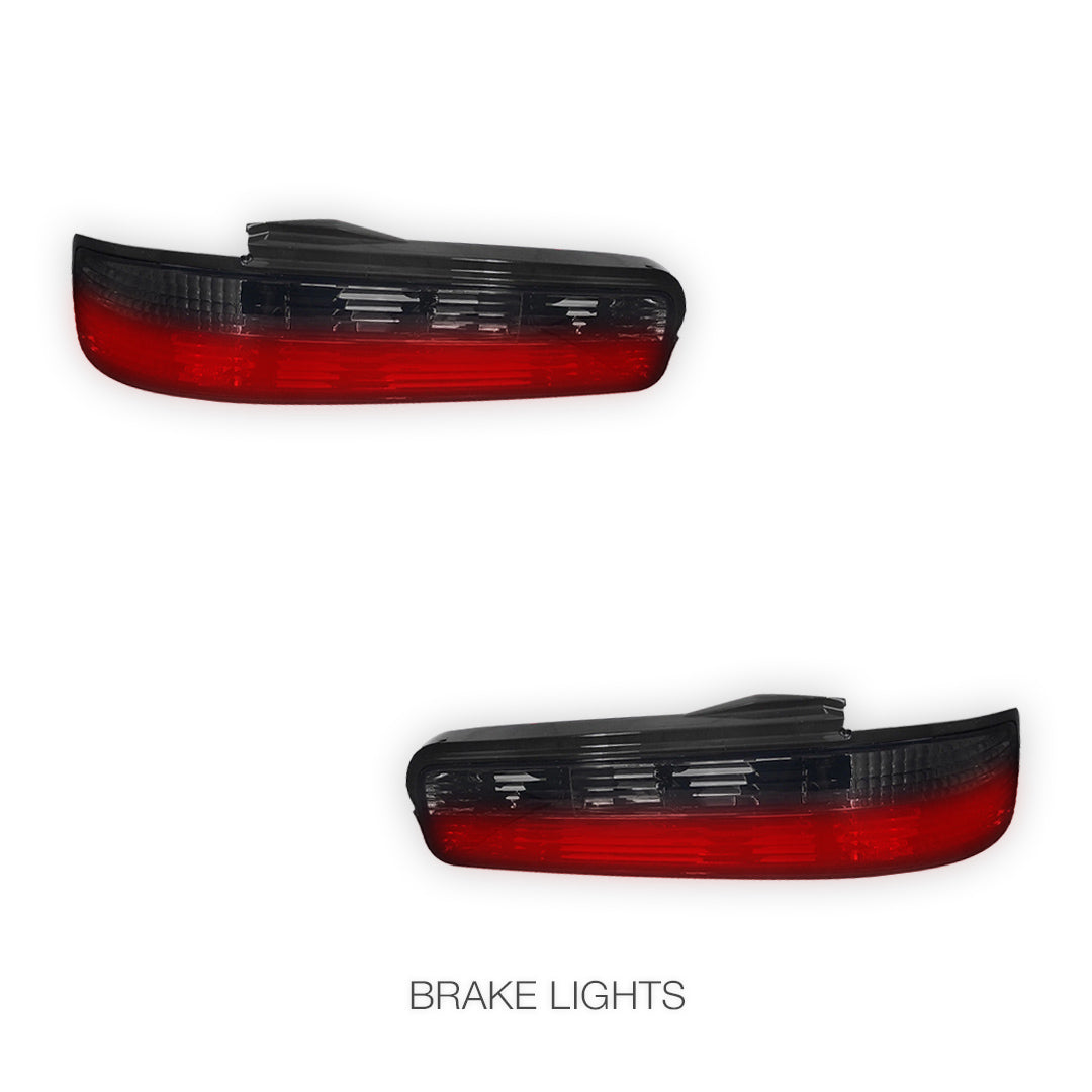 Nissan Silvia S13 (1988 - 1993) JDM Smoked Red Halogen Tail Lights LH + RH