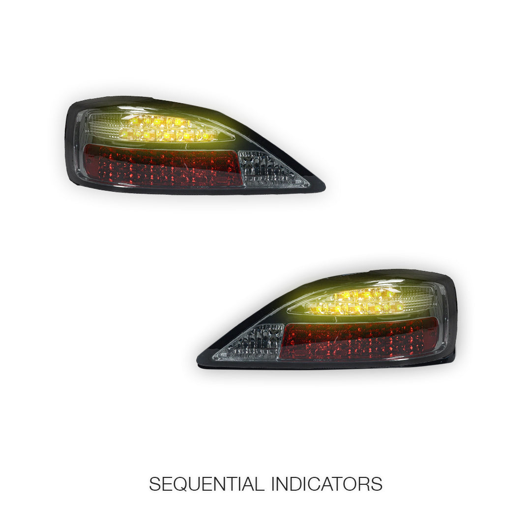 Nissan Silvia S15 (1999 - 2001) YASHIO Factory Smoked Sequential LED Tail Lights LH + RH