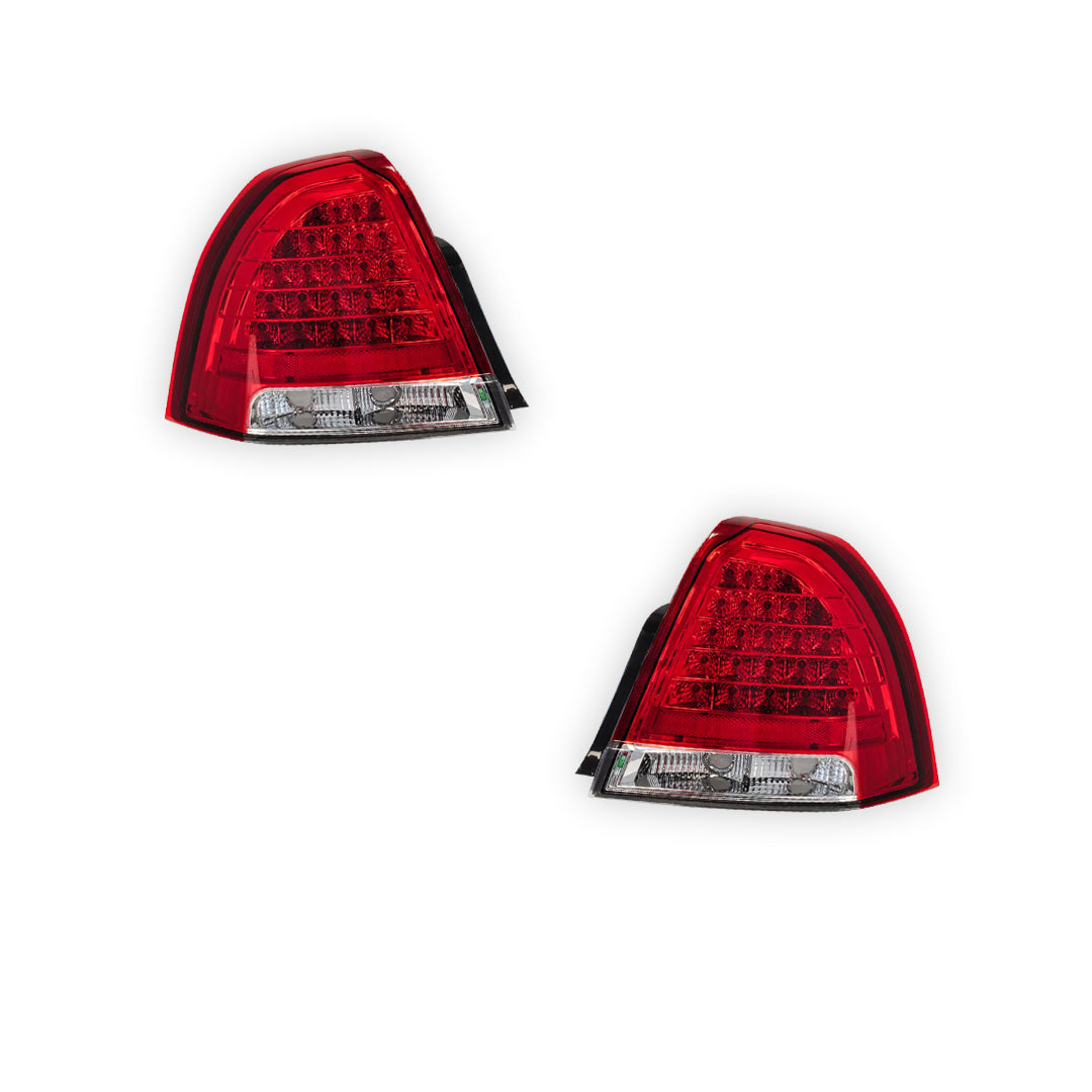 Holden Statesman WM (2006 - 2010) Clear Red LED Tail Lights LH + RH