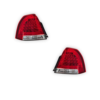 Holden Statesman WM (2006 - 2010) Clear Red LED Tail Lights LH + RH