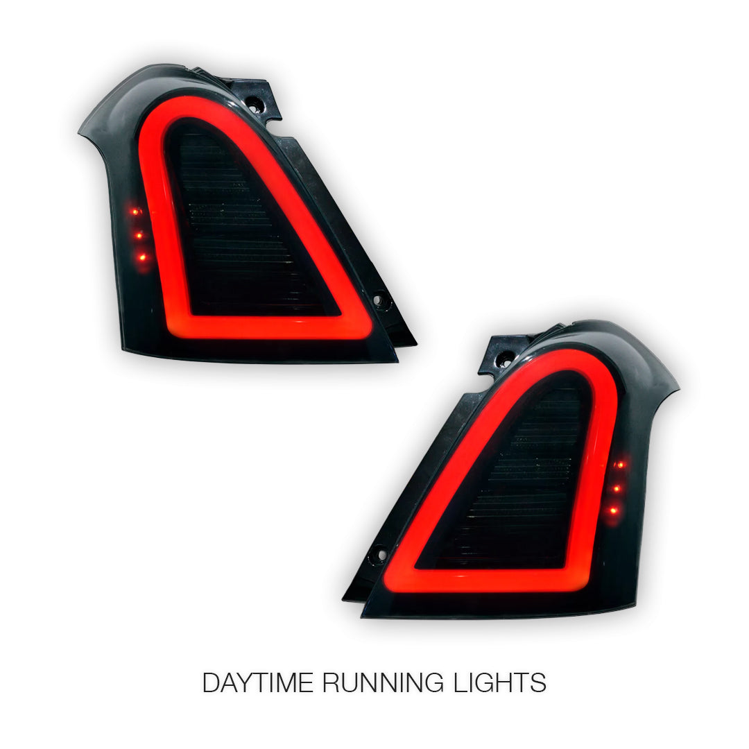 Suzuki Swift EZ (2004 - 2010) Smoked 3D Full LED Stripe Bar Tail Lights LH + RH