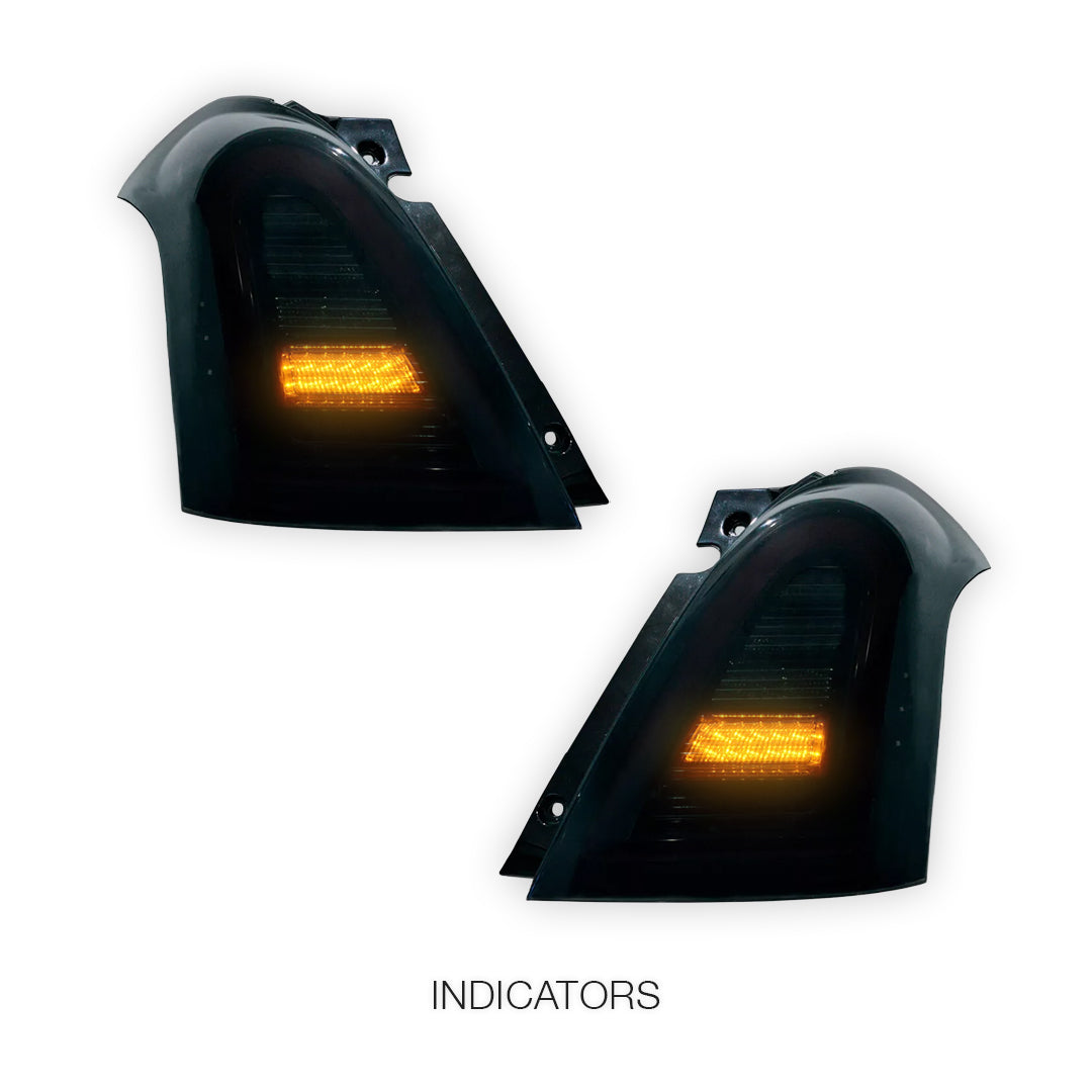 Suzuki Swift EZ (2004 - 2010) Smoked 3D Full LED Stripe Bar Tail Lights LH + RH