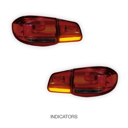 Volkswagen Tiguan N5 (2008 - 2011) Update Style LED 3D Stripe Bar Tail Lights LH + RH