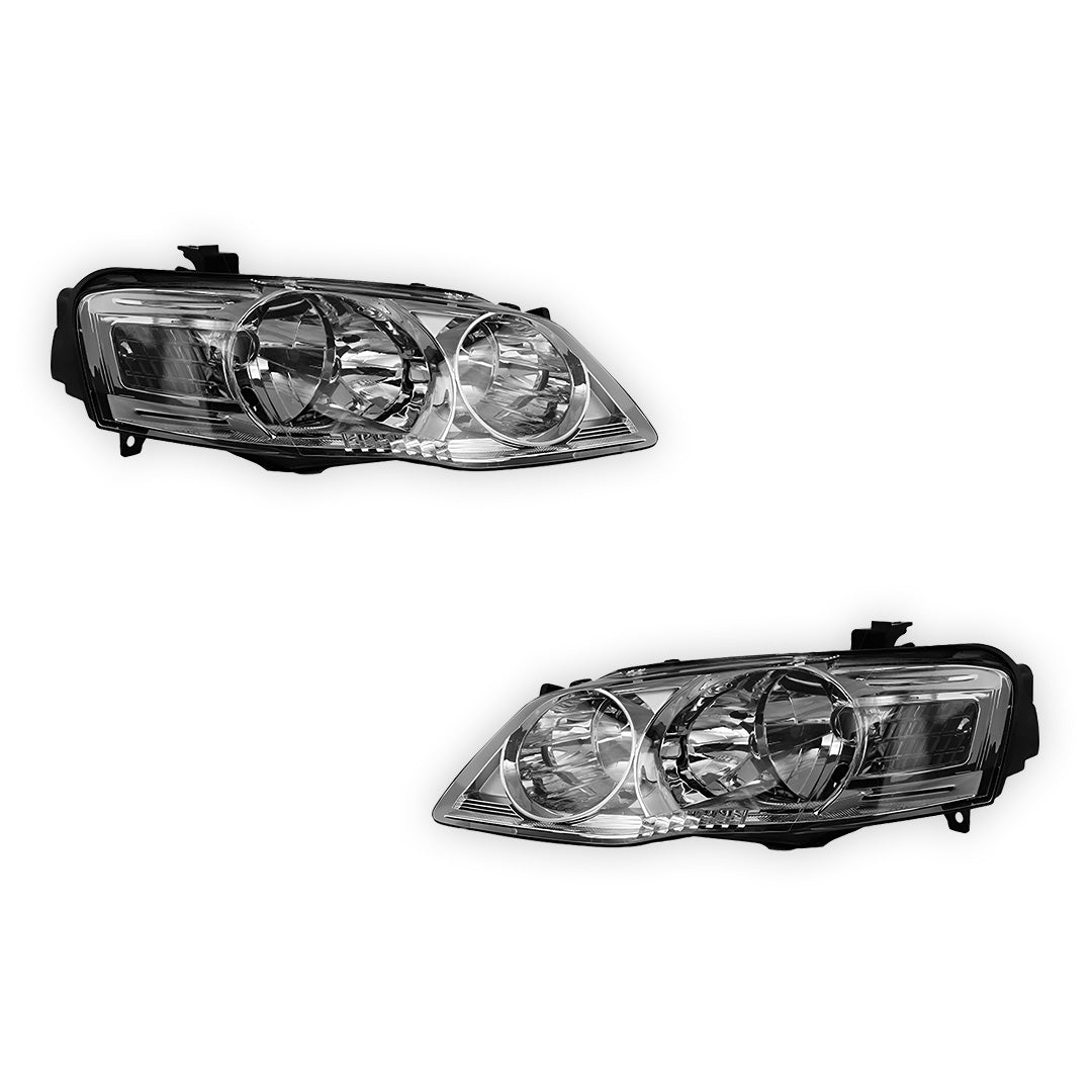 Ford Falcon BF Series 2 / 3 Futura (2006 - 2011) Chrome Headlights LH + RH