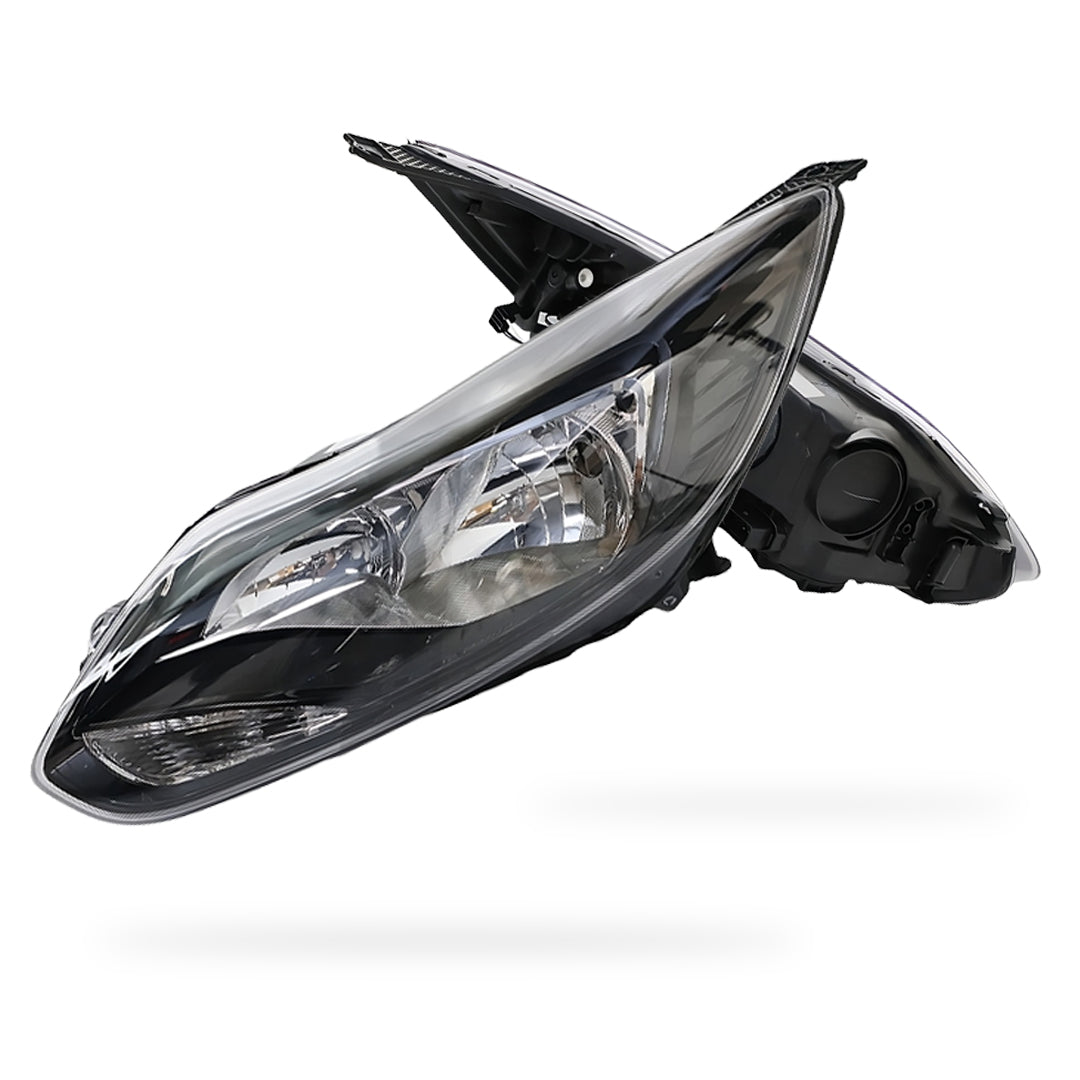 Ford Focus LW (2011 - 2015) Black Halogen Headlights LH + RH