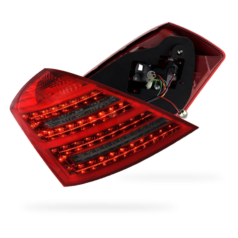 Mercedes-Benz S-Class W221 (2006 - 2009) Smoked Red LED Tail Lights LH + RH