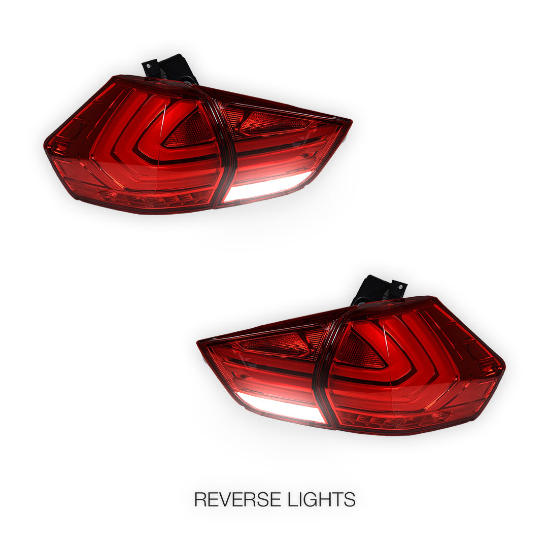 Nissan X-Trail T32 (2014 - 2017) Full Red LED 3D Stripe Bar Tail Lights LH + RH