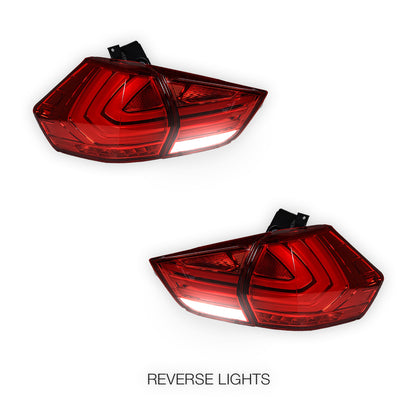 Nissan X-Trail T32 (2014 - 2017) Full Red LED 3D Stripe Bar Tail Lights LH + RH