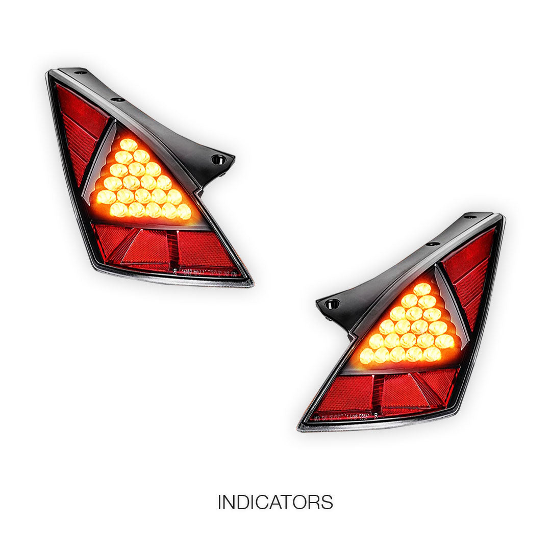 Nissan 350Z Z33 (2003 - 2005) JDM Black LED Tail Lights LH + RH