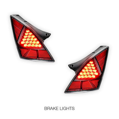 Nissan 350Z Z33 (2003 - 2005) JDM Black LED Tail Lights LH + RH