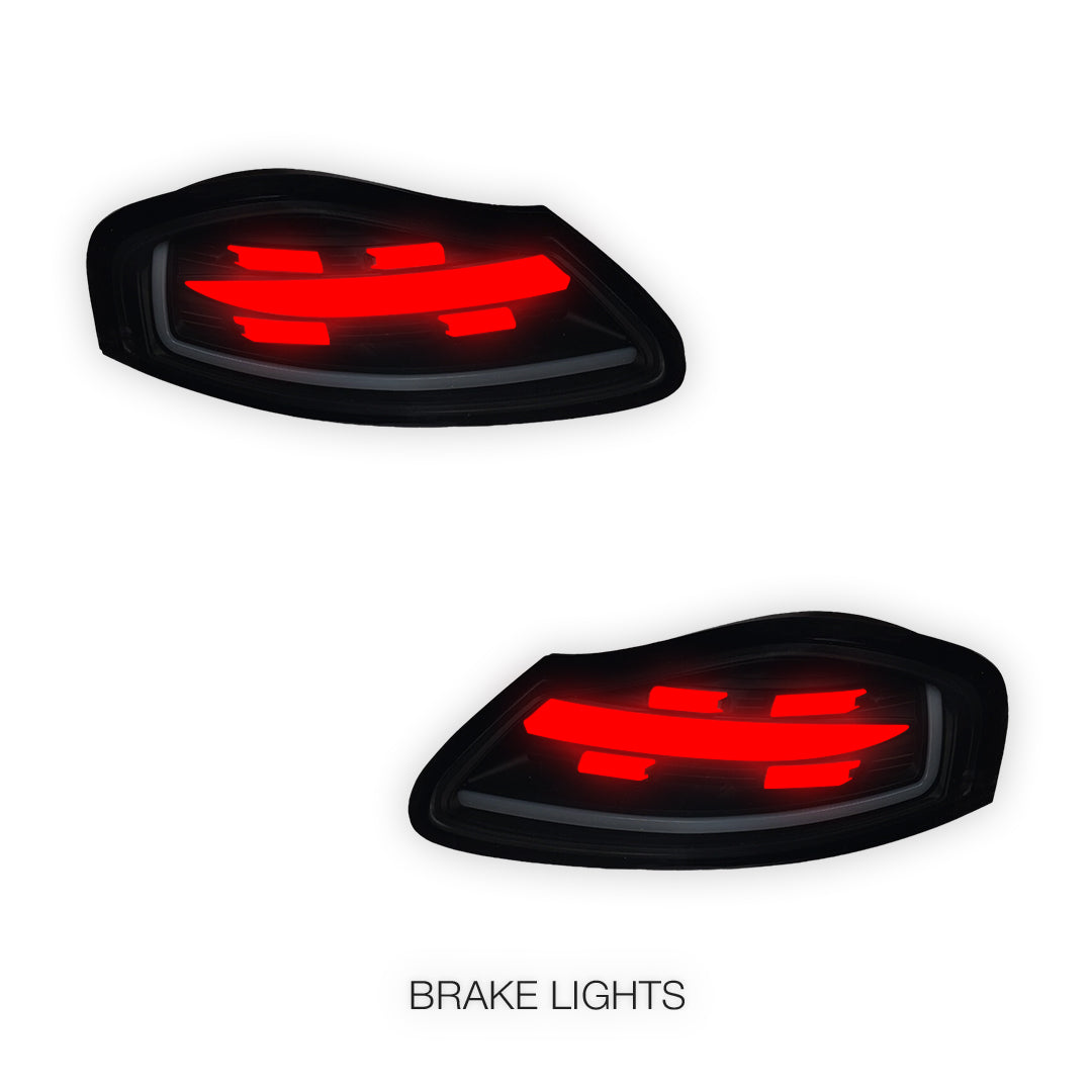 Porsche Boxter 986 Series (1997 - 2004) Smoked Black Sequential Full LED Tail Lights LH + RH
