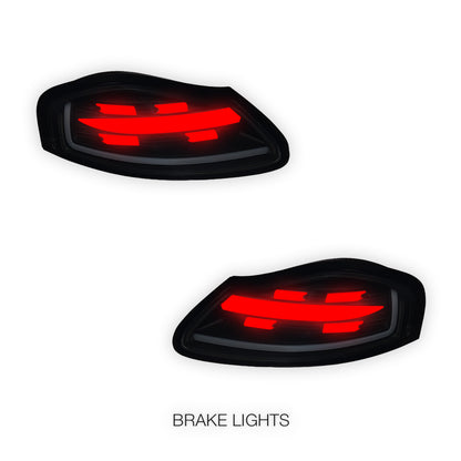 Porsche Boxter 986 Series (1997 - 2004) Smoked Black Sequential Full LED Tail Lights LH + RH