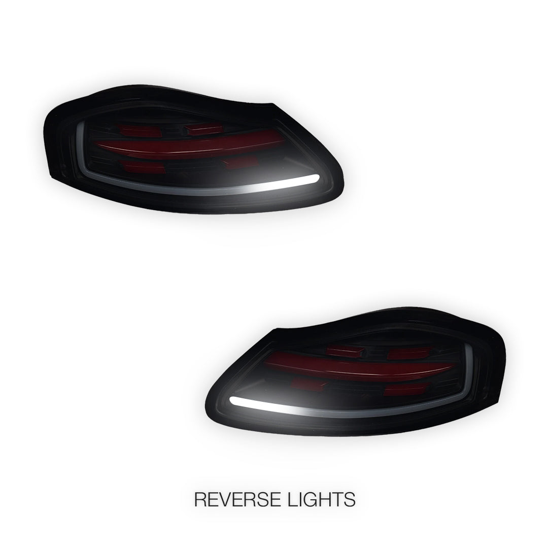 Porsche Boxter 986 Series (1997 - 2004) Smoked Black Sequential Full LED Tail Lights LH + RH