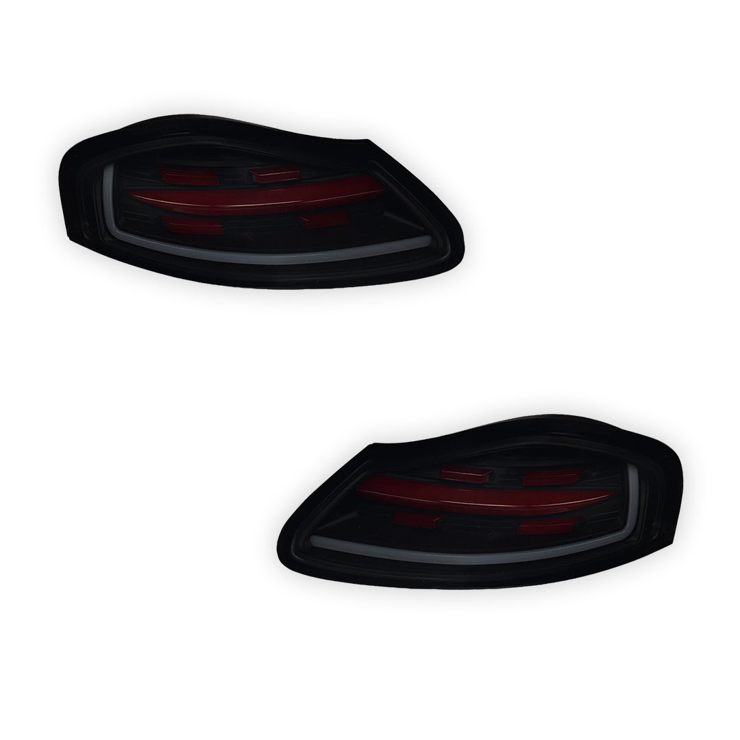 Porsche Boxter 986 Series (1997 - 2004) Smoked Black Sequential Full LED Tail Lights LH + RH