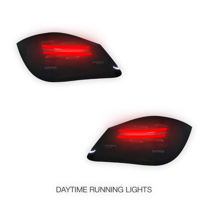 Porsche Boxter 987 Series (2009 - 2012) Smoked Red Sequential LED 3D Stripe Bar Tail Lights LH + RH