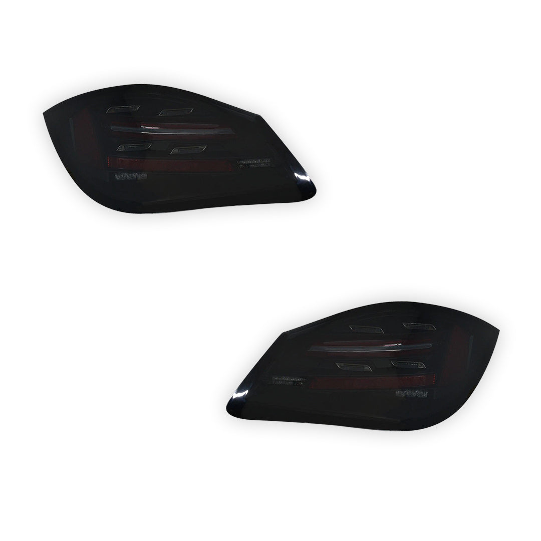Porsche Boxter 987 Series (2009 - 2012) Smoked Red Sequential LED 3D Stripe Bar Tail Lights LH + RH