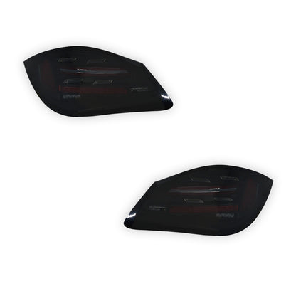 Porsche Boxter 987 Series (2009 - 2012) Smoked Red Sequential LED 3D Stripe Bar Tail Lights LH + RH