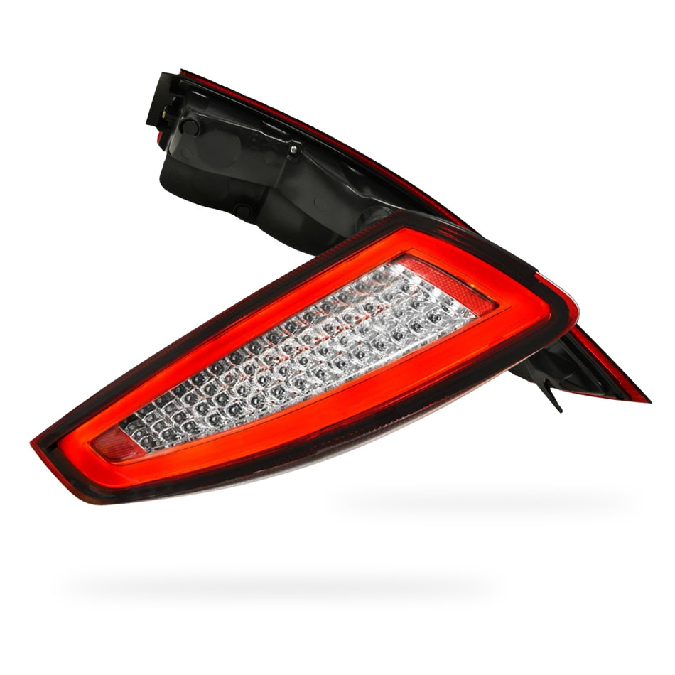Porsche 911 997 Series (2005 - 2008) Clear Red Full LED 3D Stripe Bar Tail Lights LH + RH