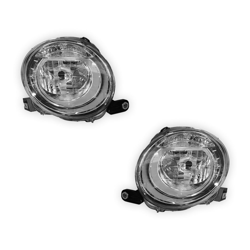 Fiat 500 Series 1 (2008 - 2015) Non-Xenon Upper Headlights LH + RH