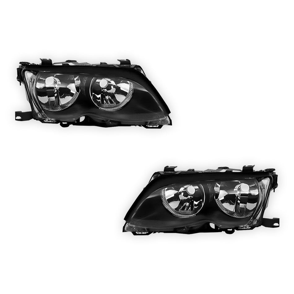 BMW 3 Series E46 Sedan (2001 - 2005) Non-Xenon Headlights LH + RH