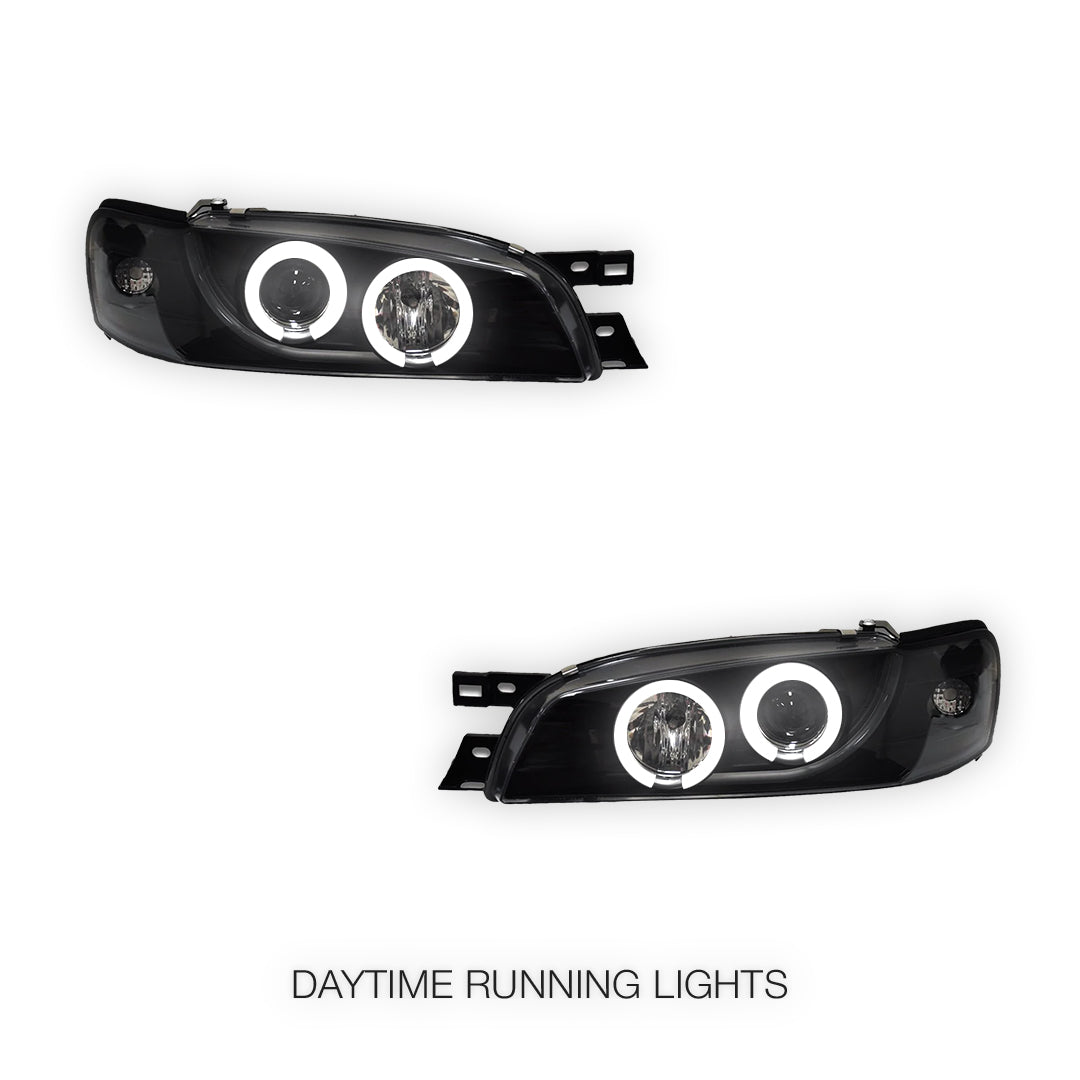 Subaru WRX GC / GF STI (1994 - 2000) CCFL Angel-Eyes DRL Projector Headlights LH + RH