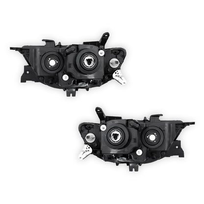 Mitsubishi Challenger PC (2013 - 2015) Clear / Chrome Non-Xenon OEM Style Headlights LH + RH